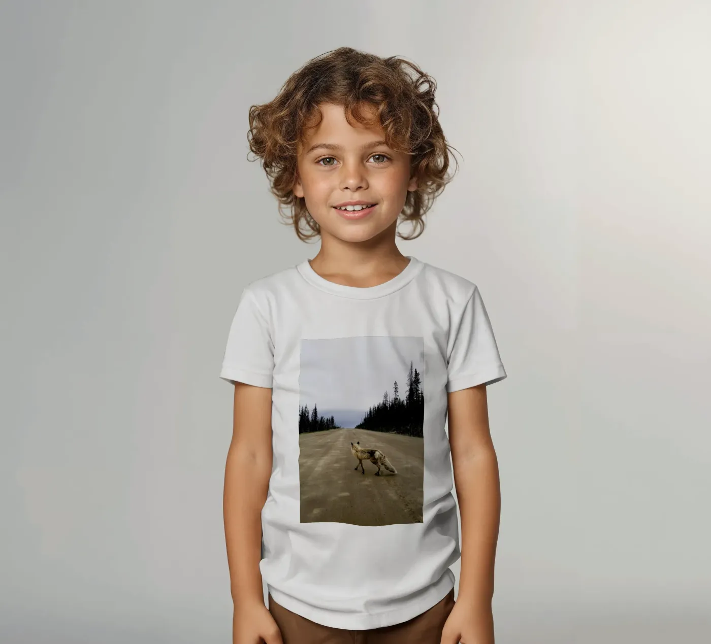 Road Fox t-shirt bambini da Kevin Russ