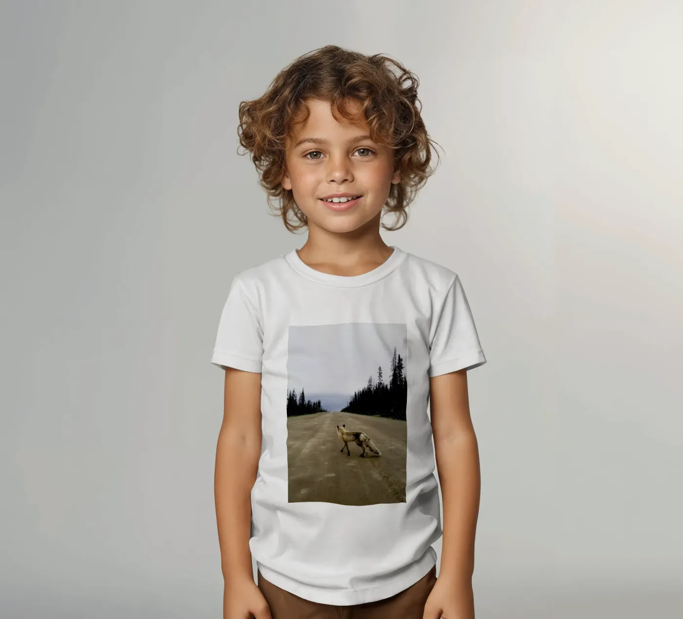 Road Fox t-shirt bambini da Kevin Russ