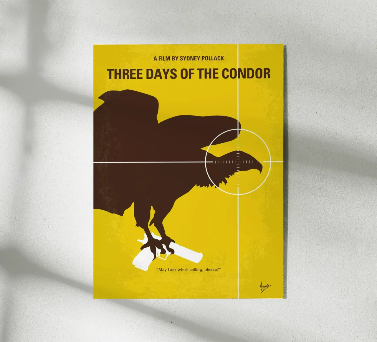 No659 My Three Days of the Condor minimal movie poster plexiglass da Chungkong