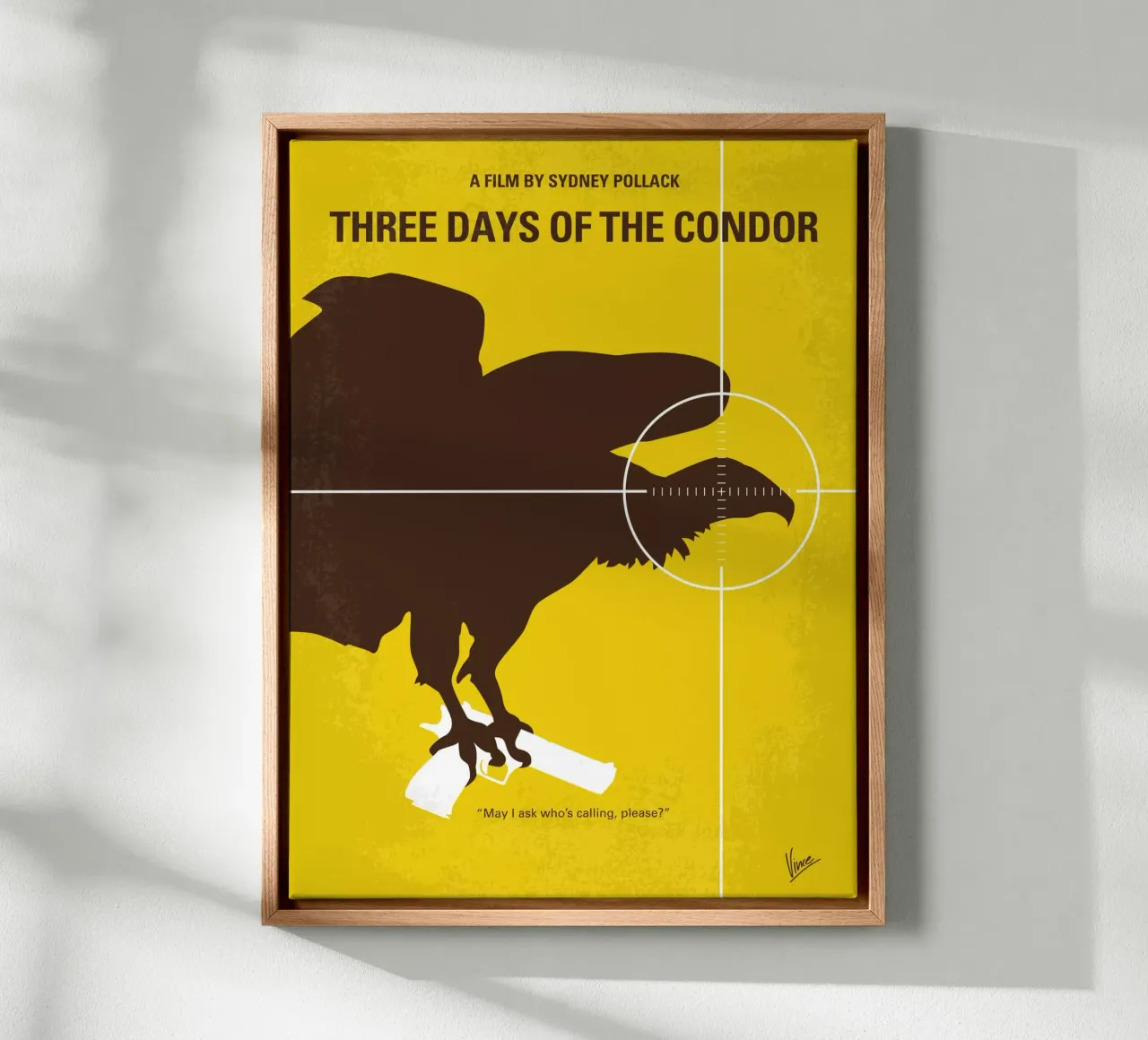 No659 My Three Days of the Condor minimal movie poster tela da Chungkong