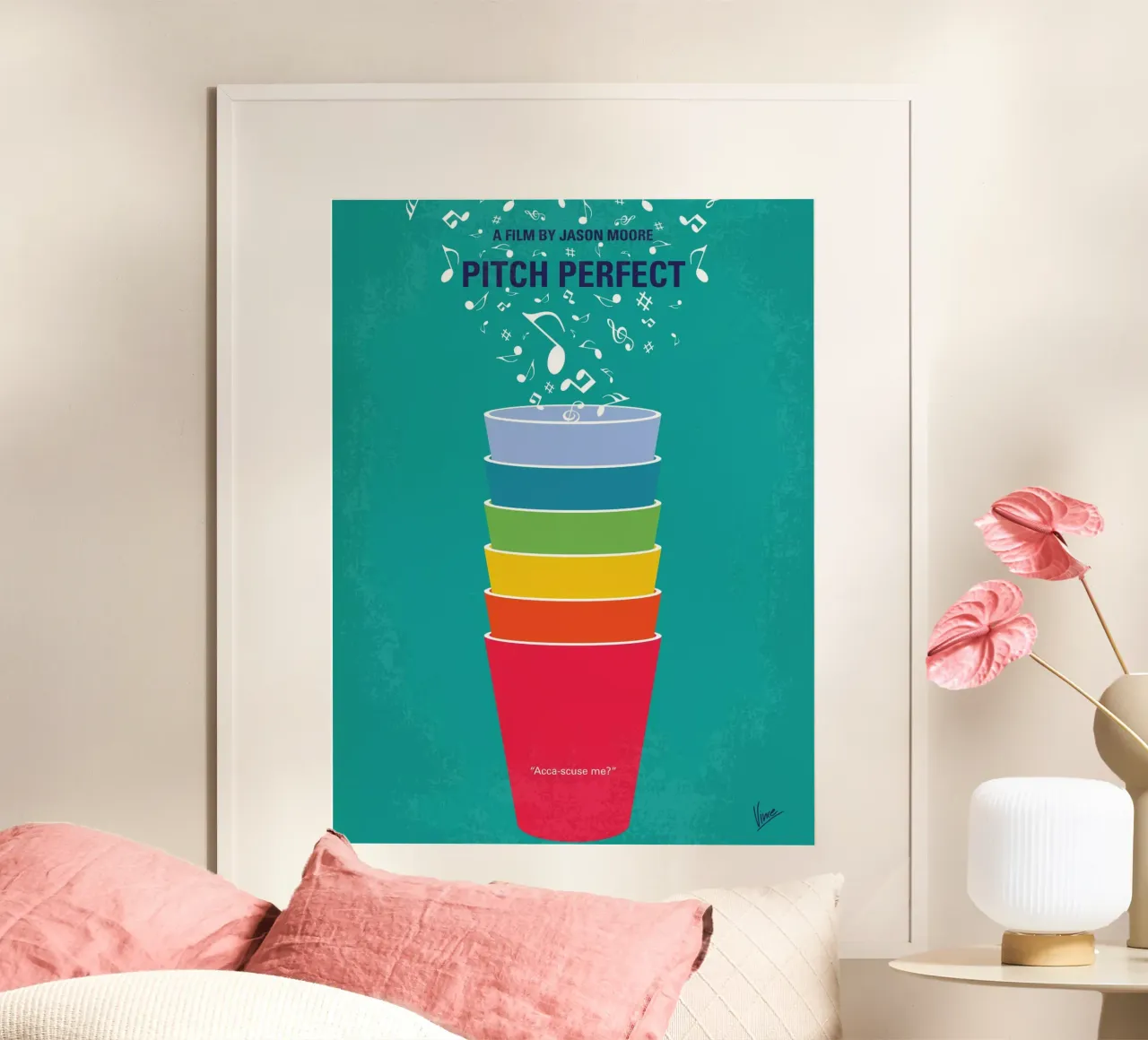 No660 My Pitch Perfect minimal movie poster poster con telaio in plastica da Chungkong