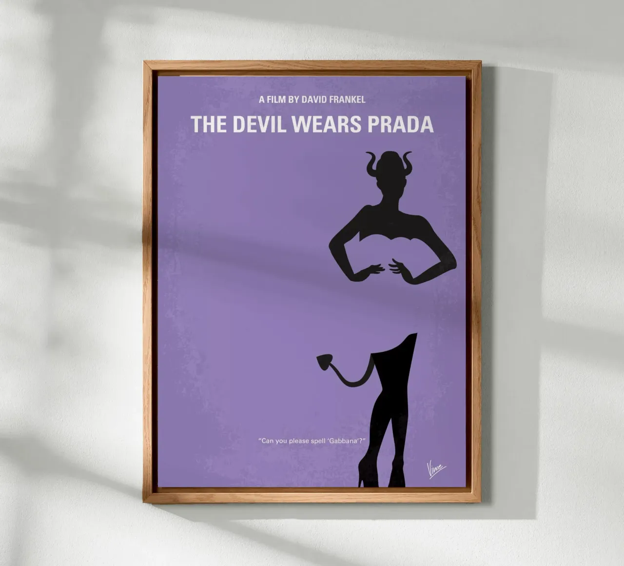 No661 My The Devil Wears Prada minimal movie poster alluminio dibond da Chungkong