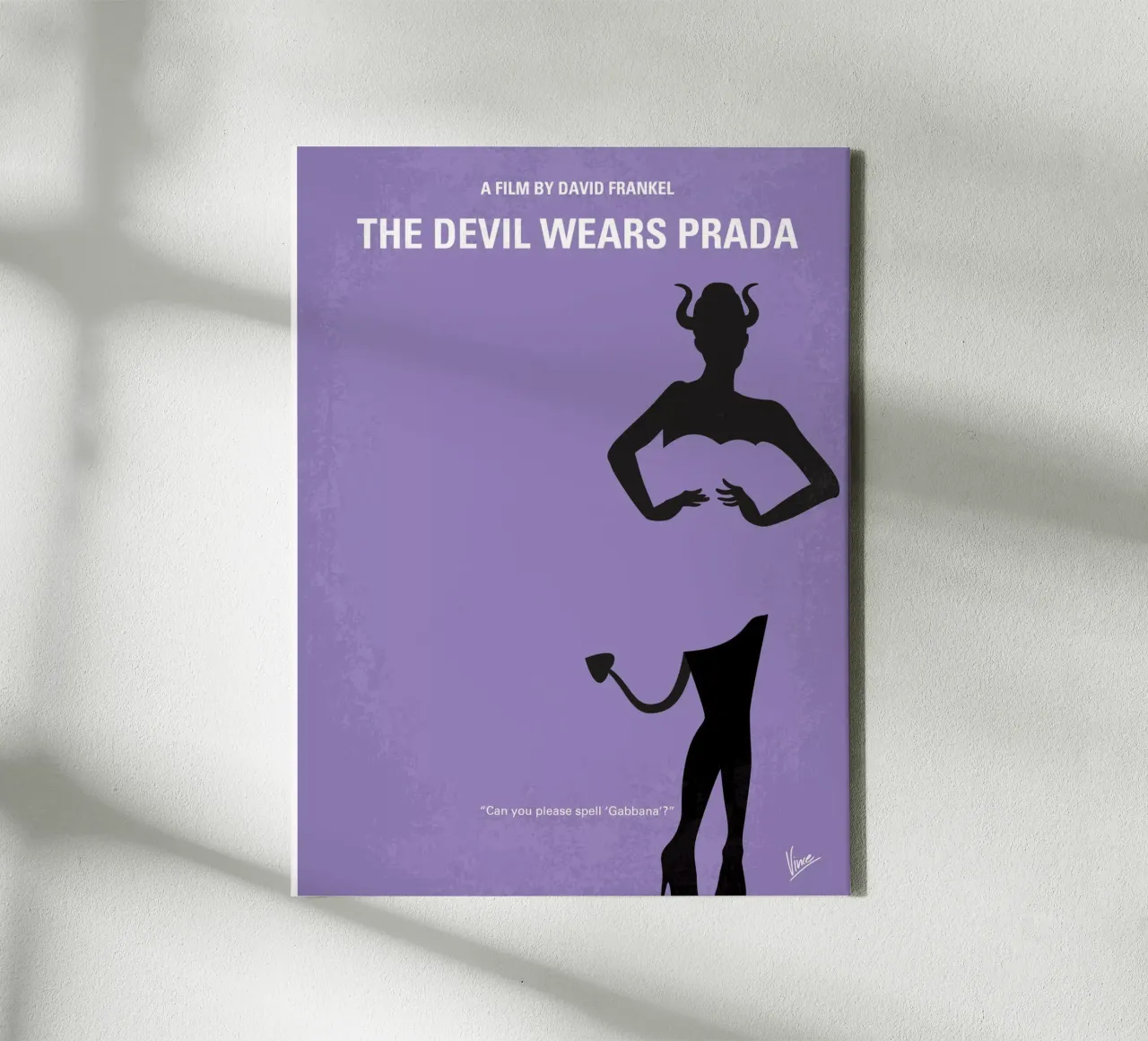 No661 My The Devil Wears Prada minimal movie poster tela con Cornice a cassetta da Chungkong