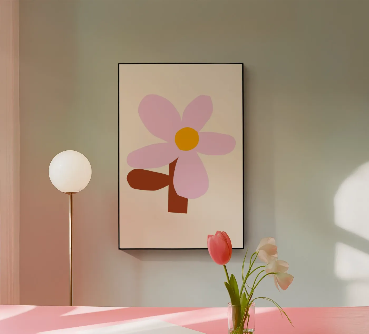 Wildblume acryl van Lisa Jasmin Bauer