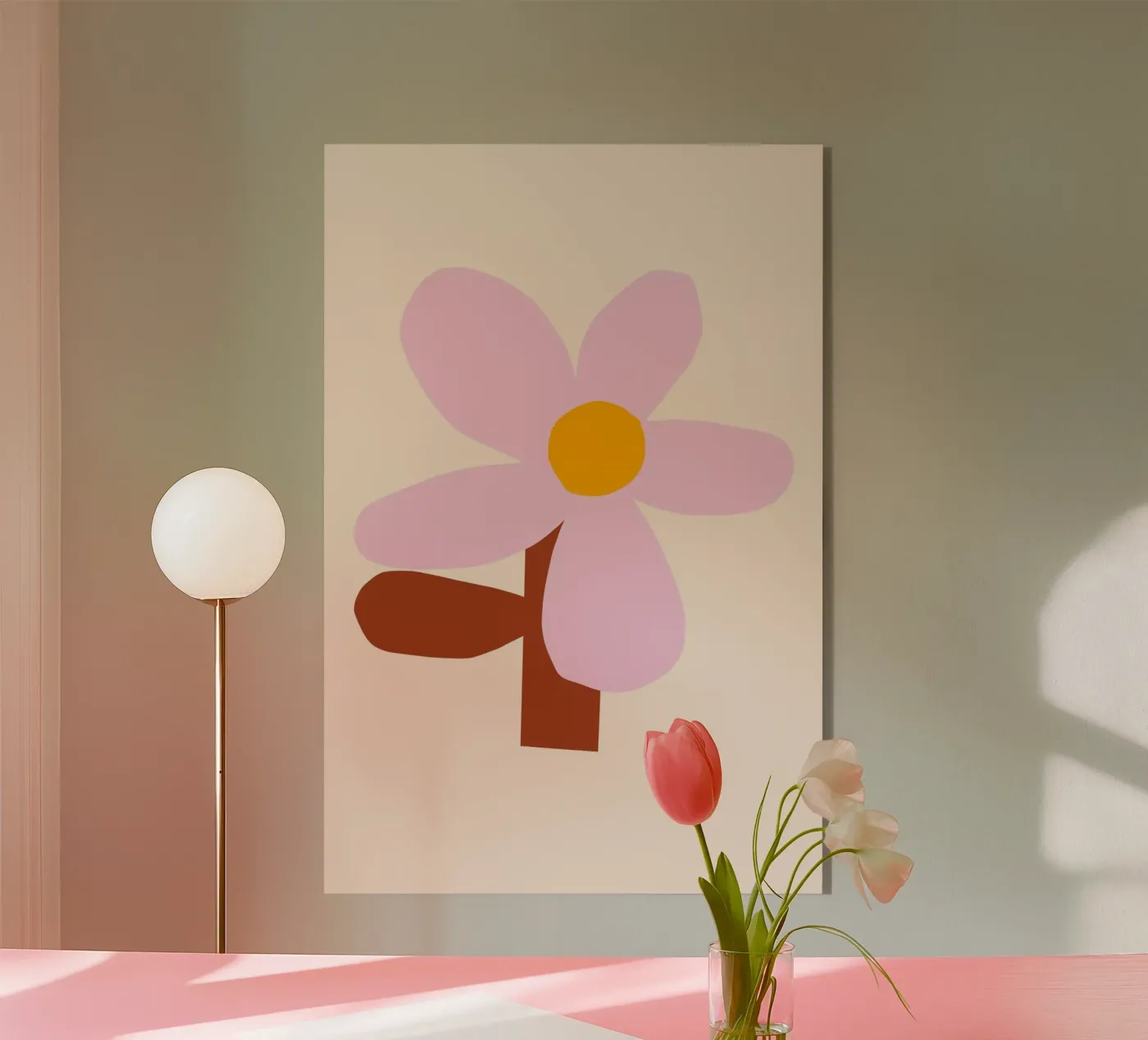 Wildblume acryl van Lisa Jasmin Bauer