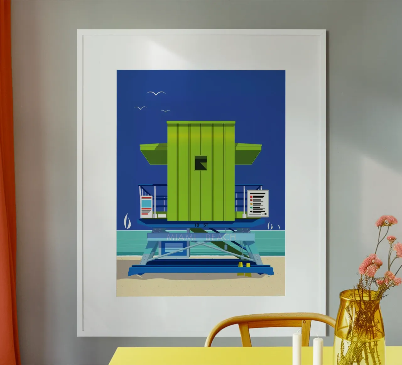 Miami Beach Hahnemühle von Raphaël Delerue