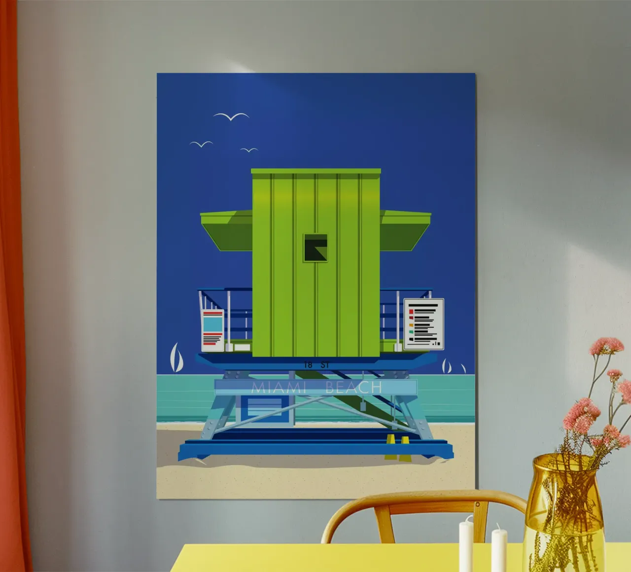 Miami Beach Hahnemühle von Raphaël Delerue