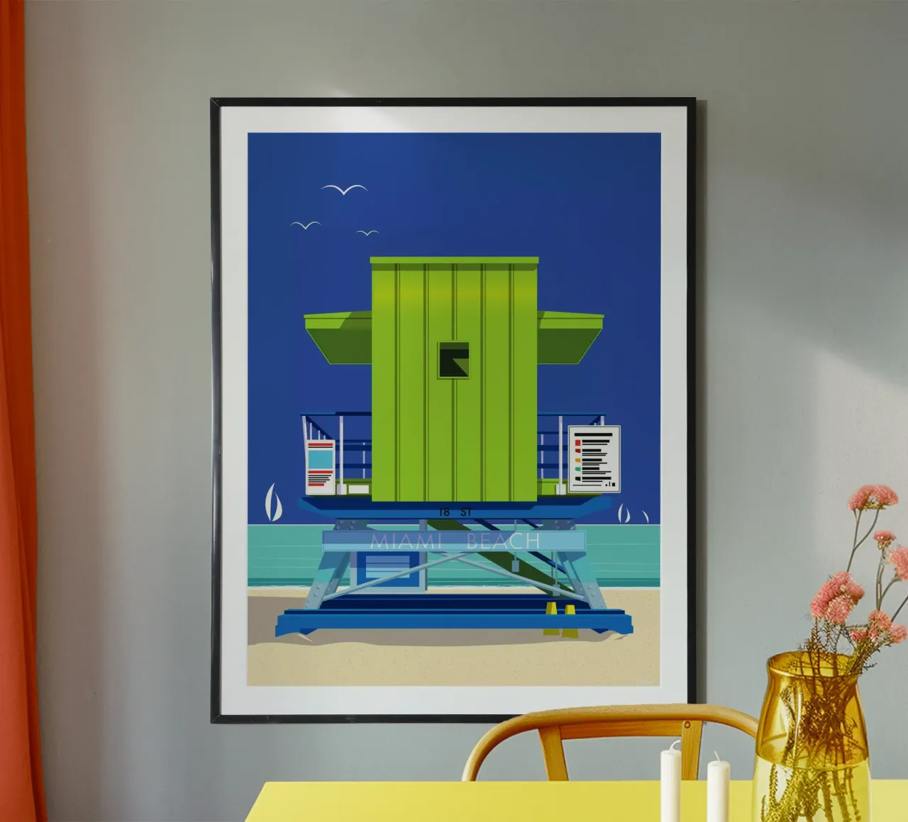 Miami Beach Hahnemühle von Raphaël Delerue