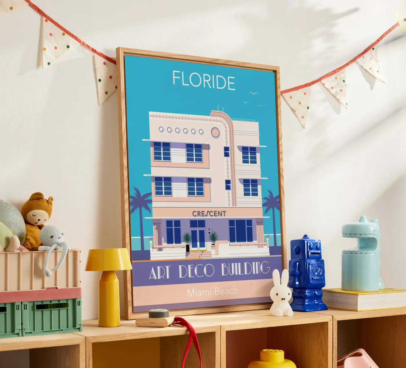 Miami Beach Acryl-Glas von Raphaël Delerue