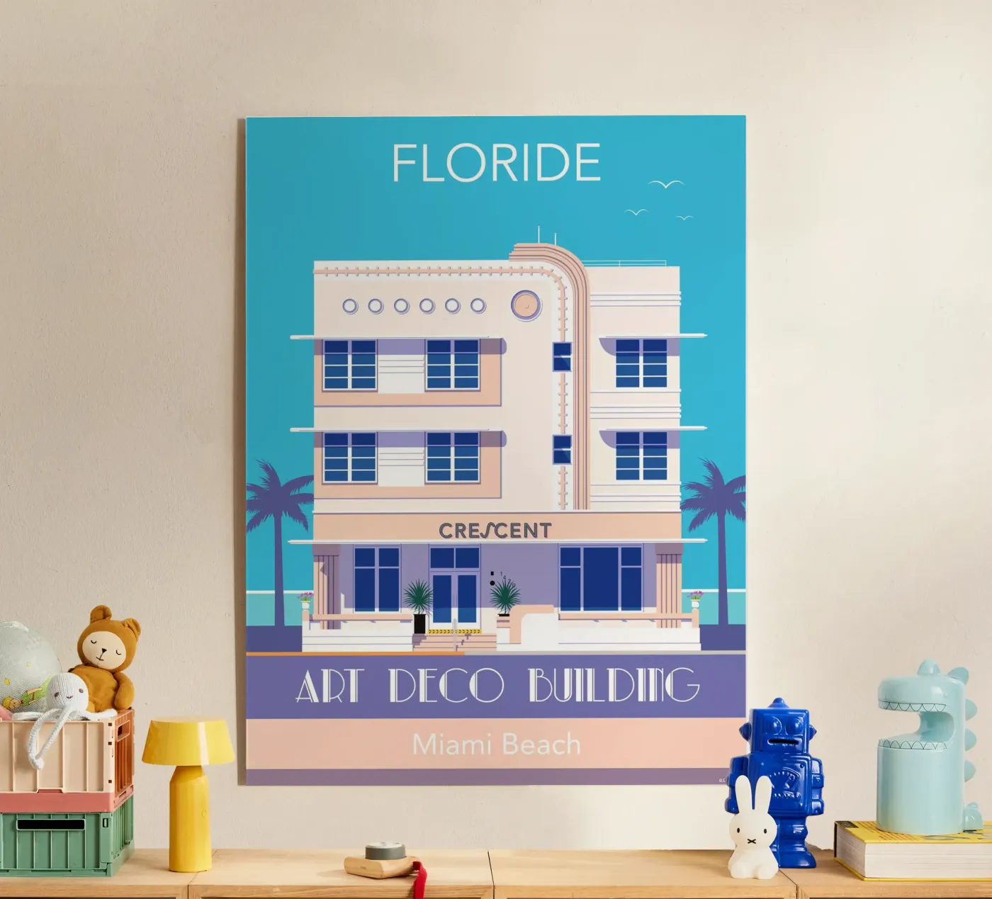 Miami Beach Acryl-Glas von Raphaël Delerue