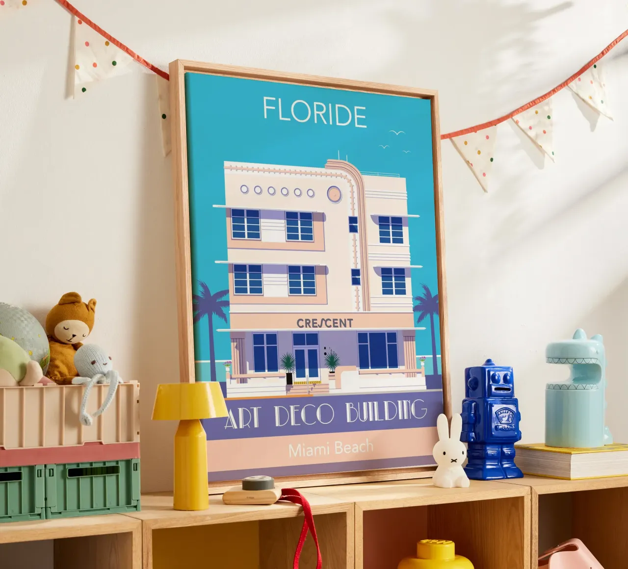 Miami Beach tela con Cornice a cassetta da Raphaël Delerue
