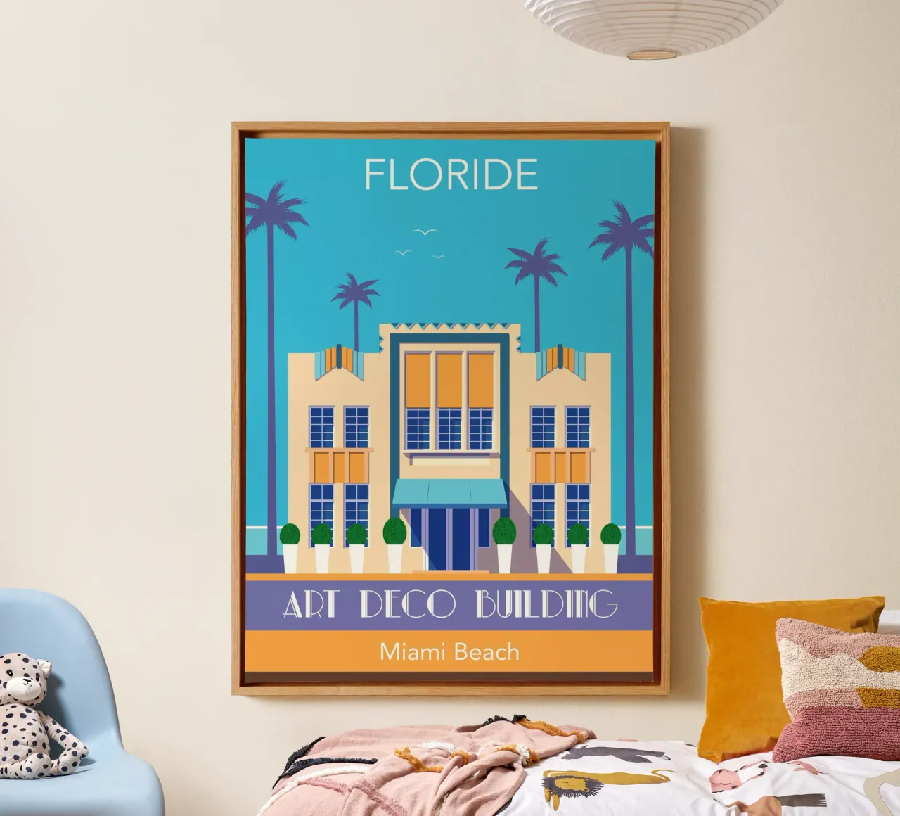 Miami Beach tela con Cornice a cassetta da Raphaël Delerue
