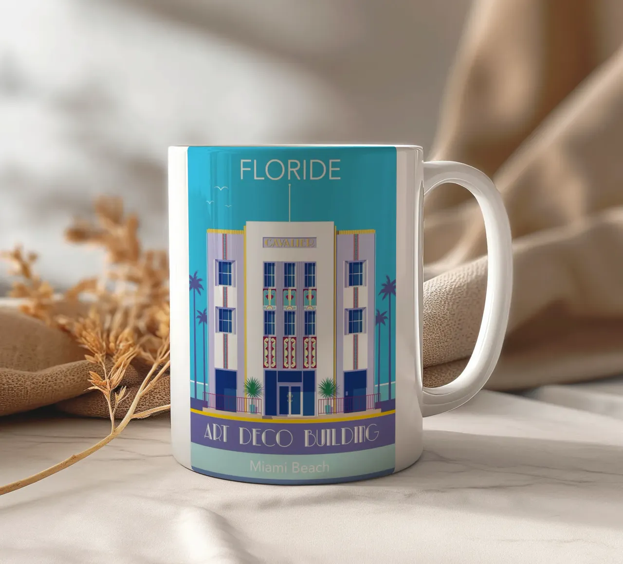Miami Beach tazza in ceramica da Raphaël Delerue