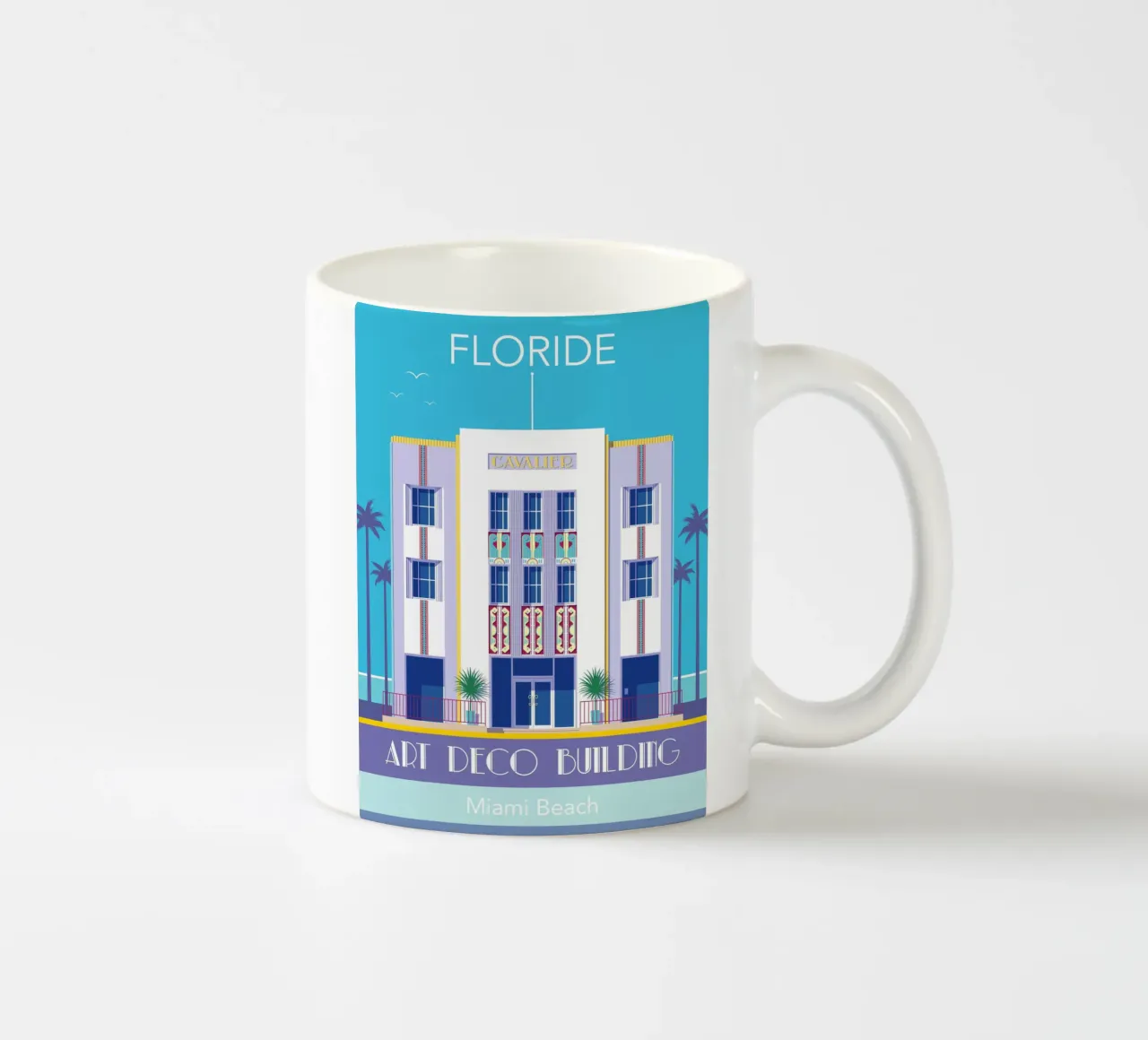 Miami Beach tazza in ceramica da Raphaël Delerue