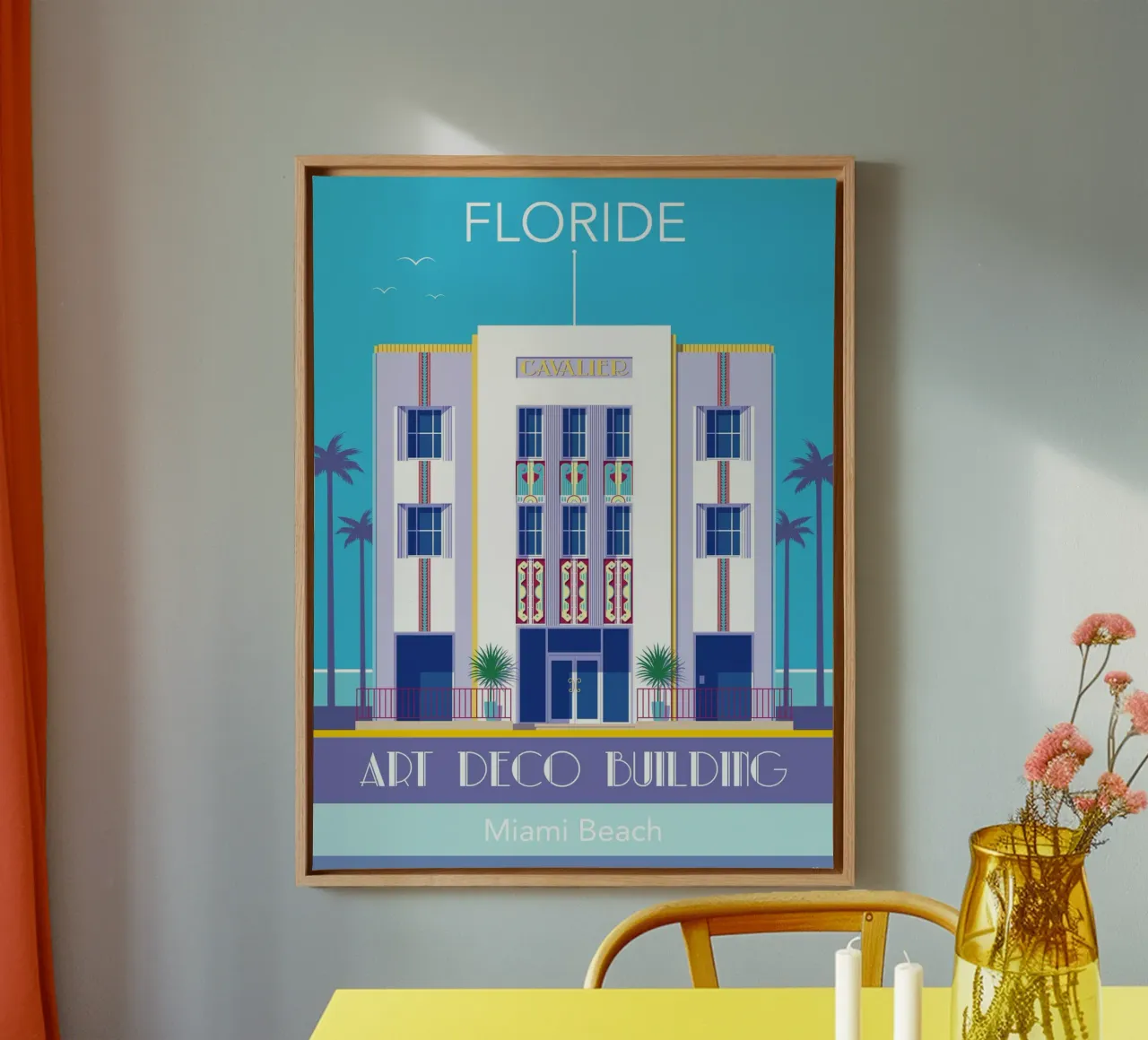 Miami Beach tela con Cornice a cassetta da Raphaël Delerue