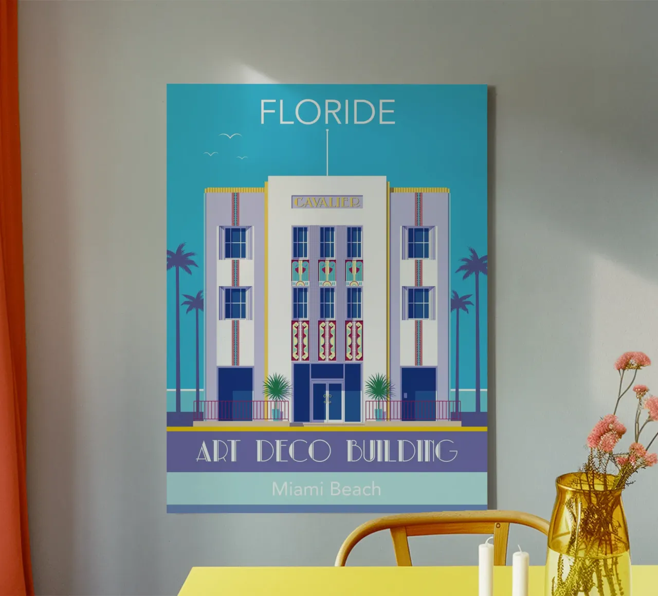 Miami Beach tela con Cornice a cassetta da Raphaël Delerue
