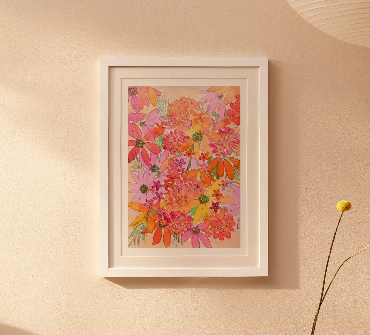 Cocktail tropical poster with aluminum frame by melimelocreations