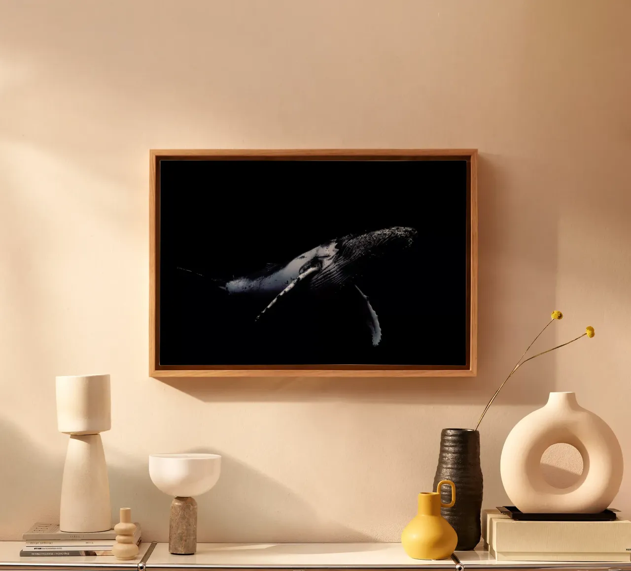 Black & Whale - Barathieu Gabriel canvas met Baklijst van Pictufy