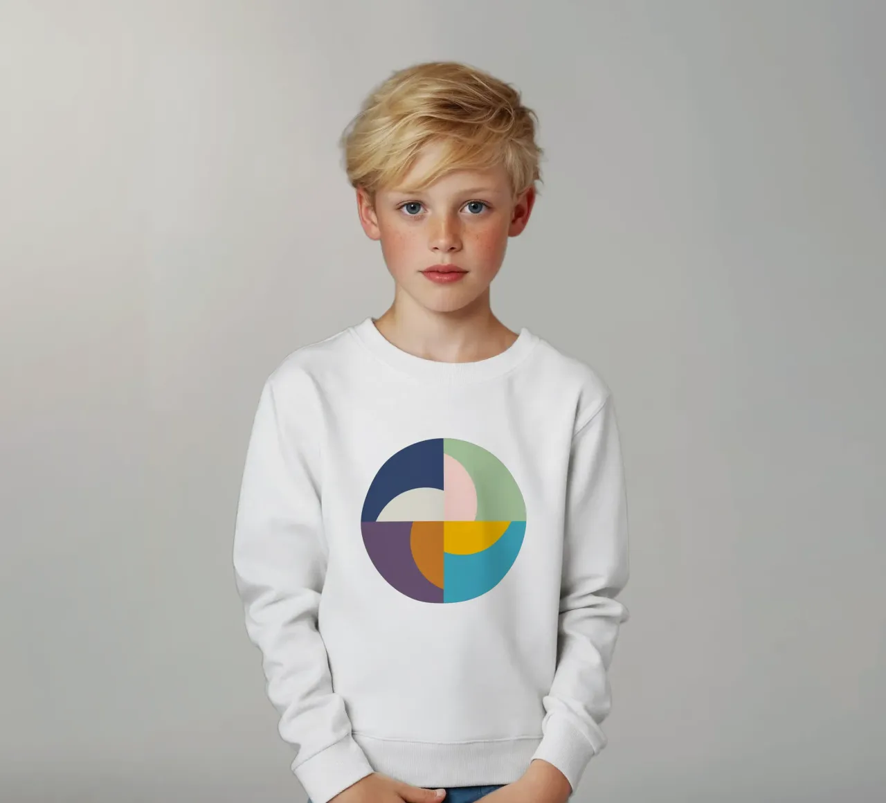 Seasons Suns | Winter Spring Summer Fall | Minimal Geometric felpa bambino da sabidussi