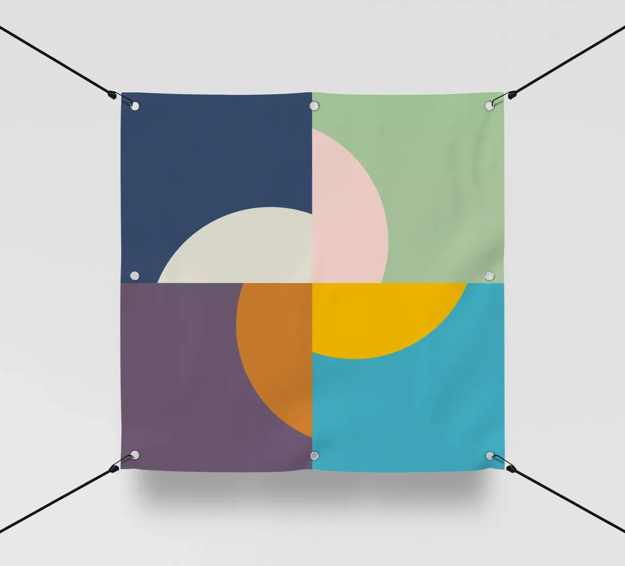 Seasons Suns | Winter Spring Summer Fall | Minimal Geometric telo in pvc da sabidussi