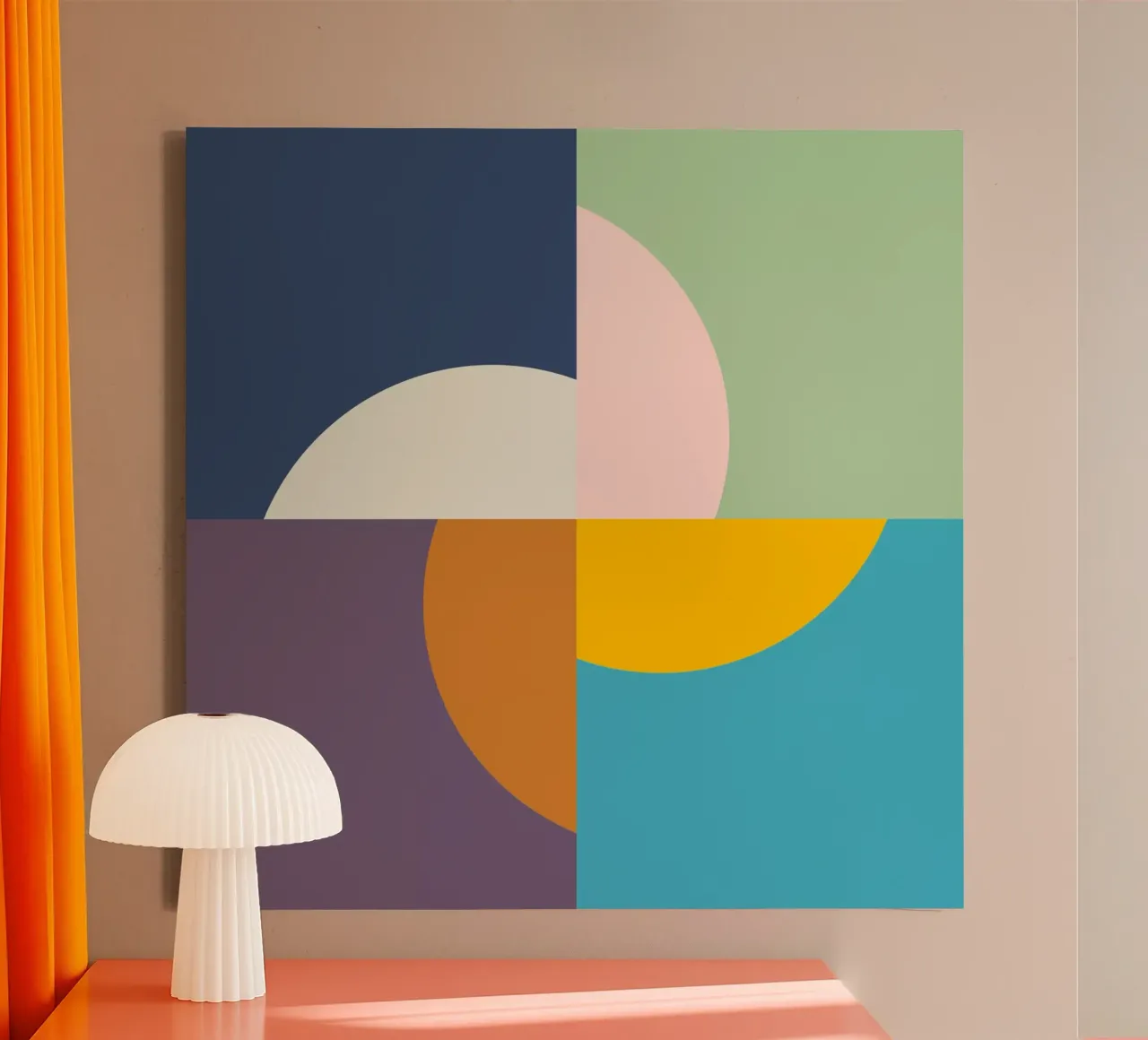 Seasons Suns | Winter Spring Summer Fall | Minimal Geometric canvas van sabidussi