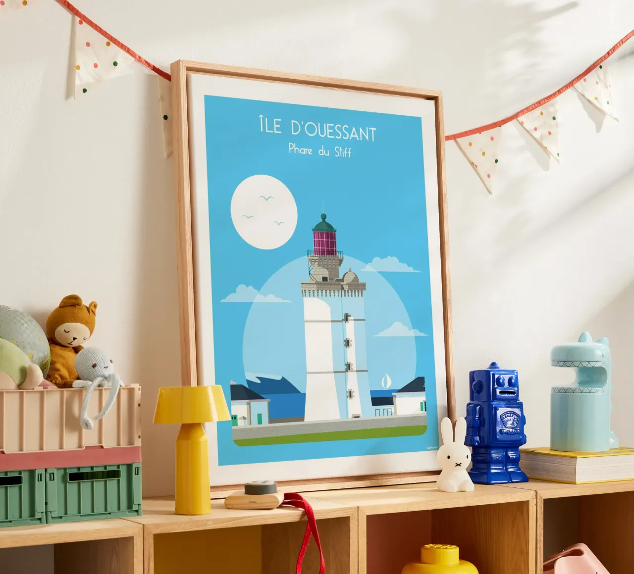 Stijve vuurtoren canvas met Baklijst van Raphaël Delerue