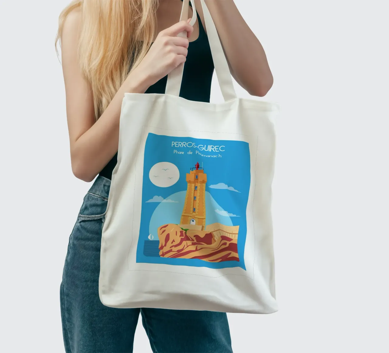 Faro di Ploumanac'h borsa in juta da Raphaël Delerue