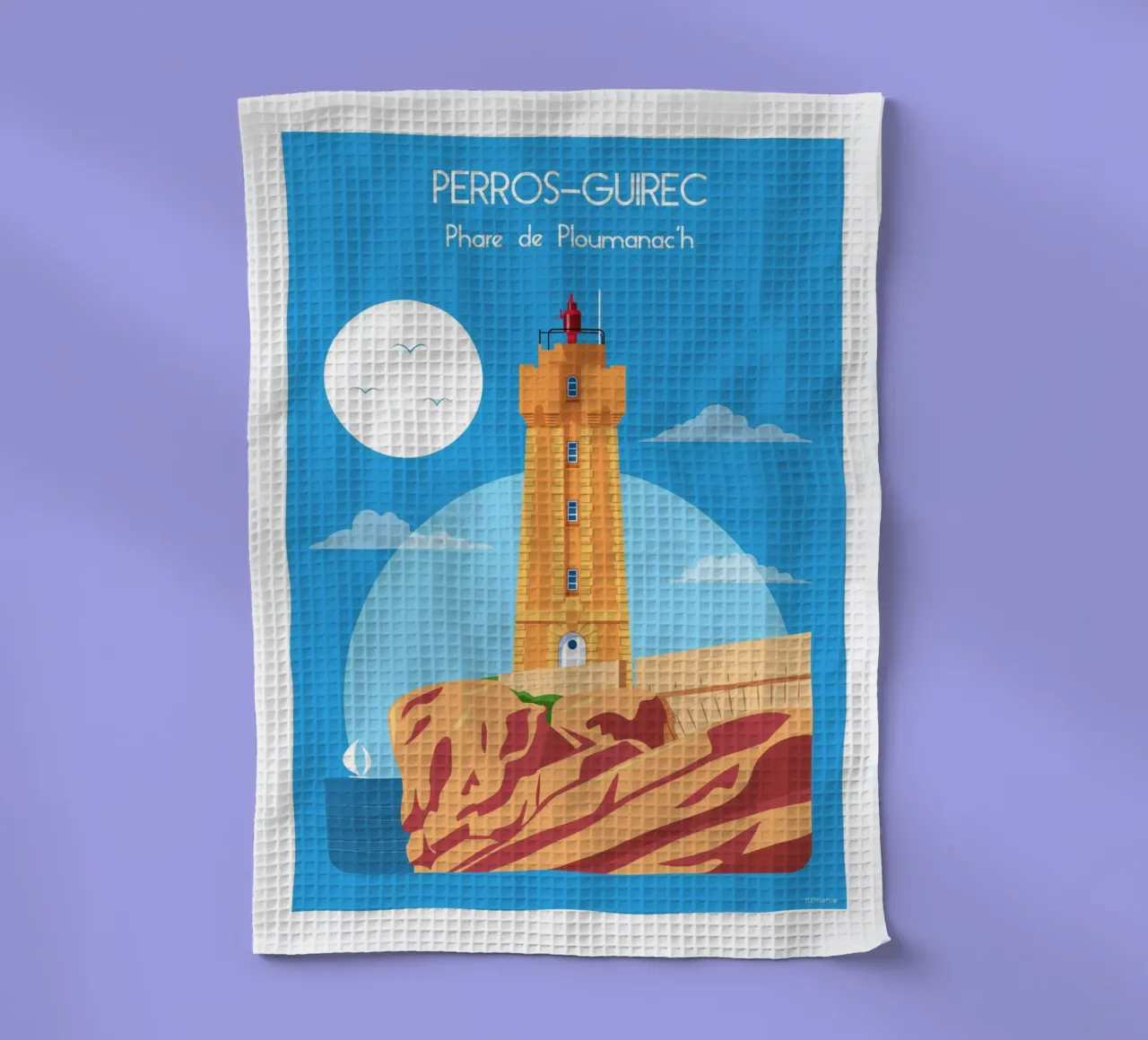 Faro di Ploumanac'h canovaccio da cucina da Raphaël Delerue
