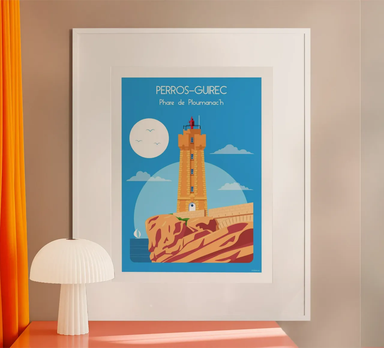 Faro di Ploumanac'h carta hahnemühle da Raphaël Delerue
