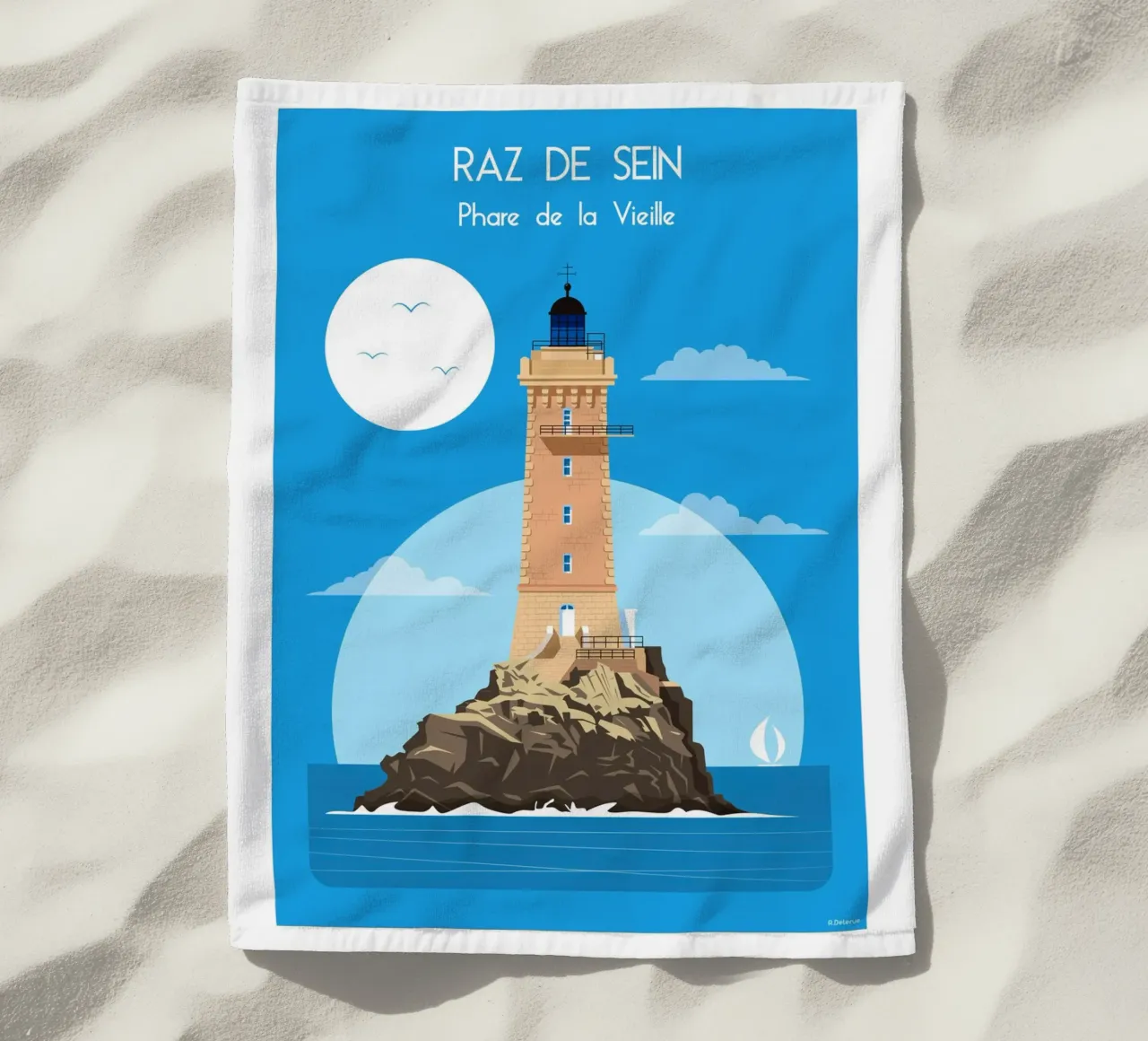 Faro della Vecchia Signora telo mare da Raphaël Delerue