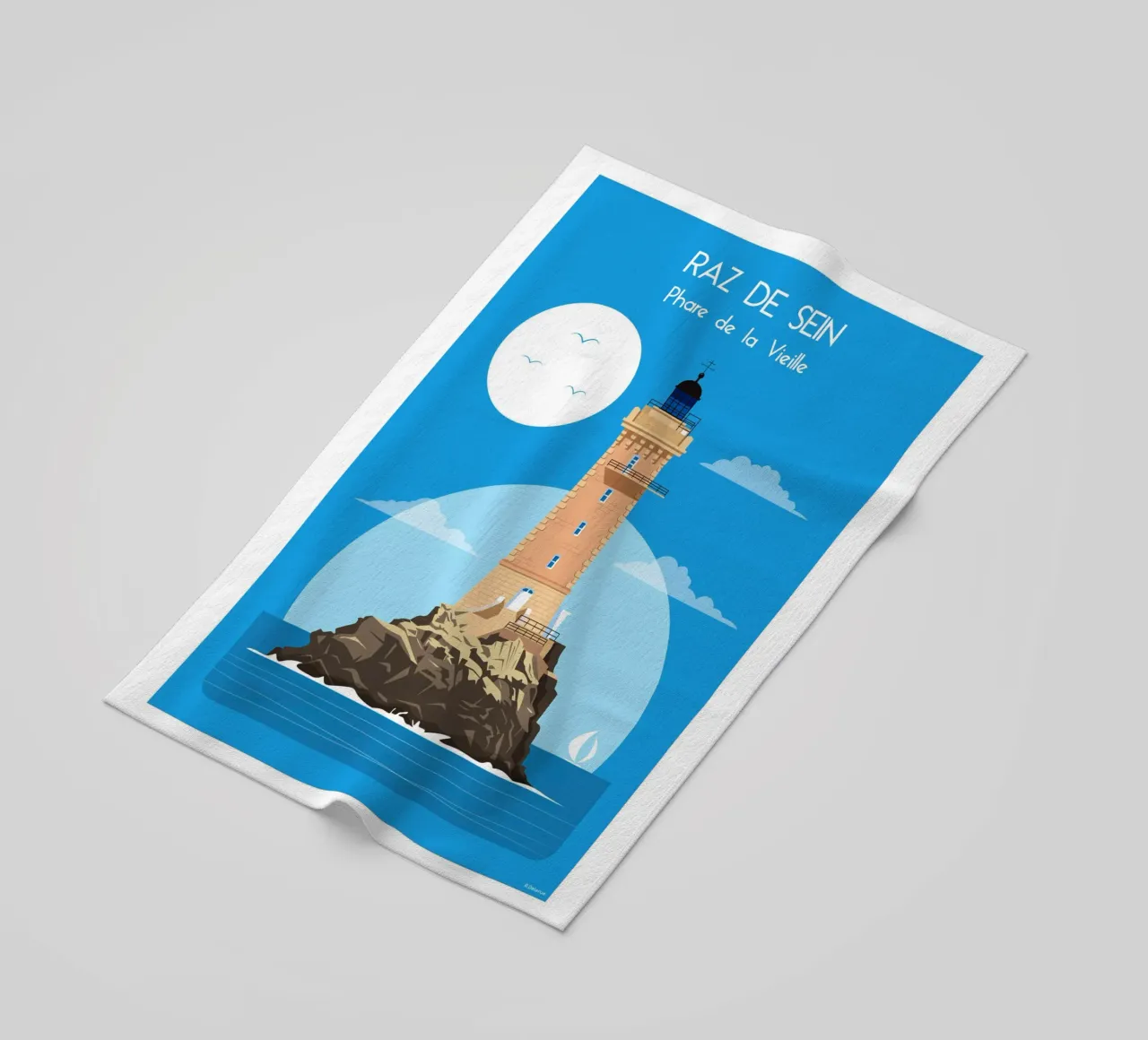 Faro della Vecchia Signora telo mare da Raphaël Delerue