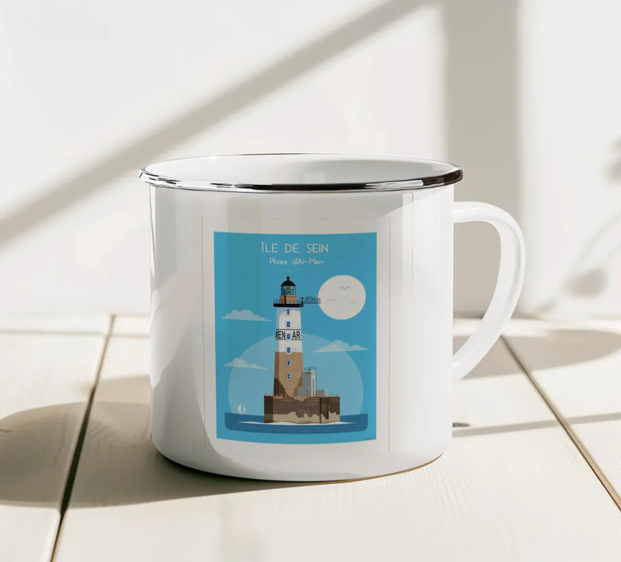 Faro di Ar-Men tazza in smalto da Raphaël Delerue