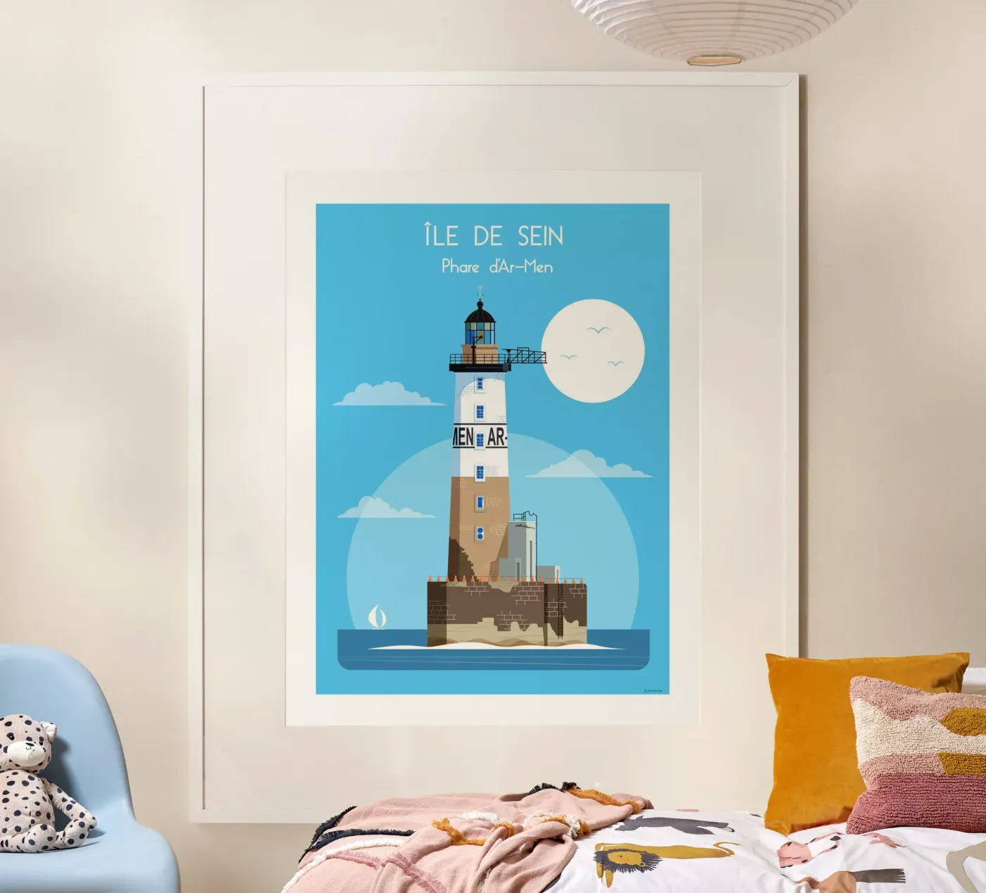 Ar-Men lighthouse poster by Raphaël Delerue