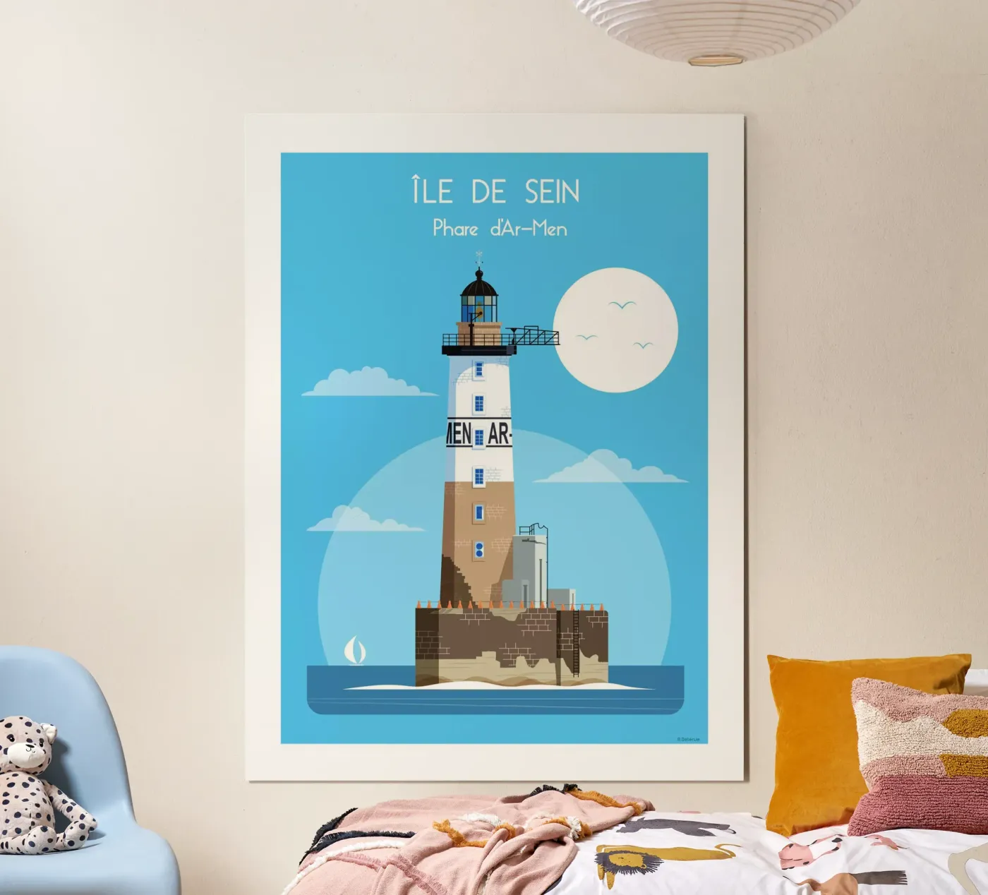 Ar-Men lighthouse poster by Raphaël Delerue