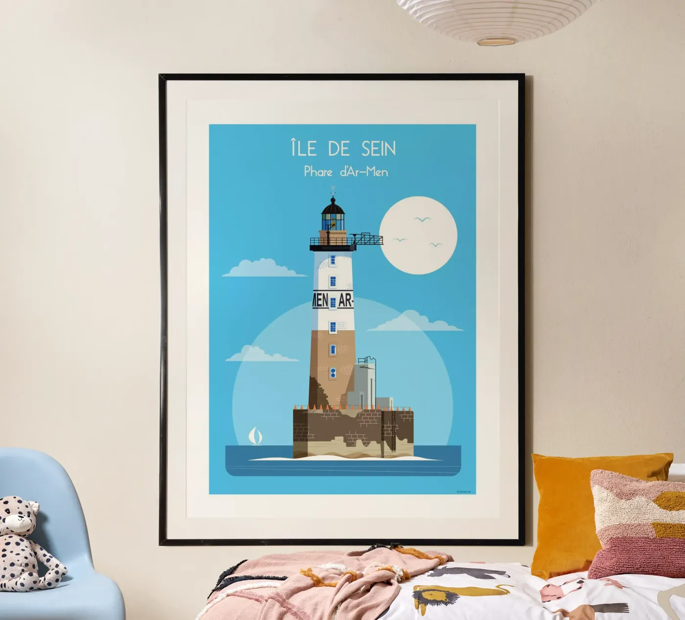 Ar-Men lighthouse poster by Raphaël Delerue