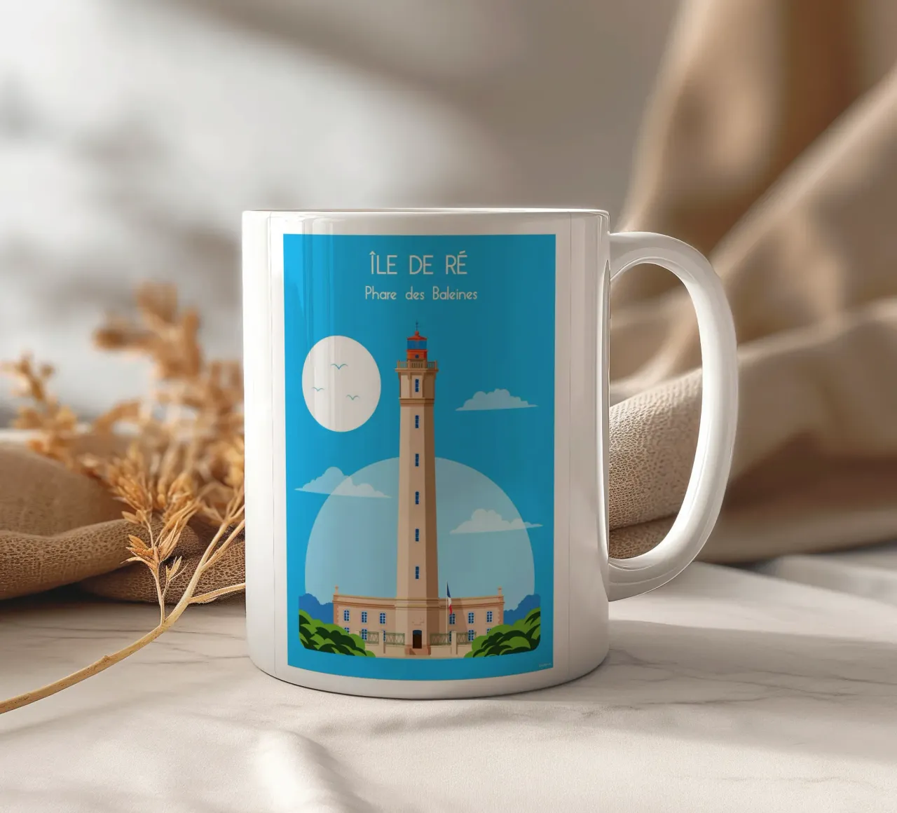 Phare des Baleines tazza in ceramica da Raphaël Delerue