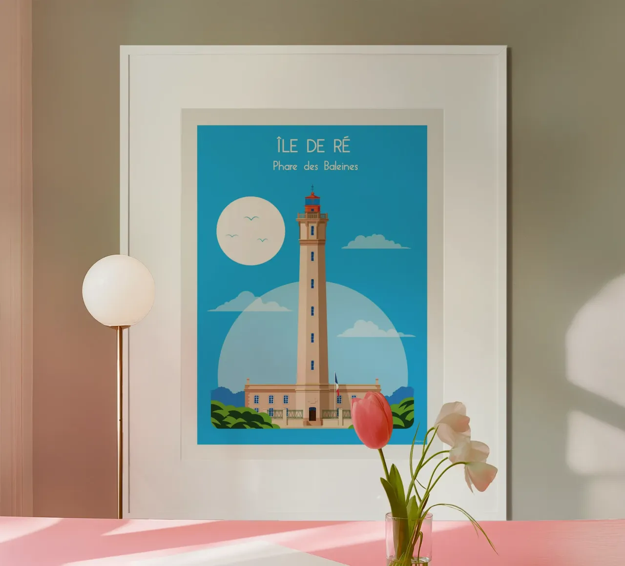 Phare des Baleines carta hahnemühle da Raphaël Delerue