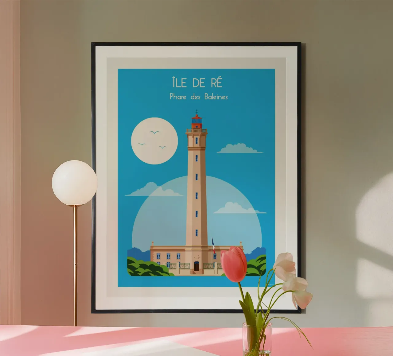 Phare des Baleines carta hahnemühle da Raphaël Delerue