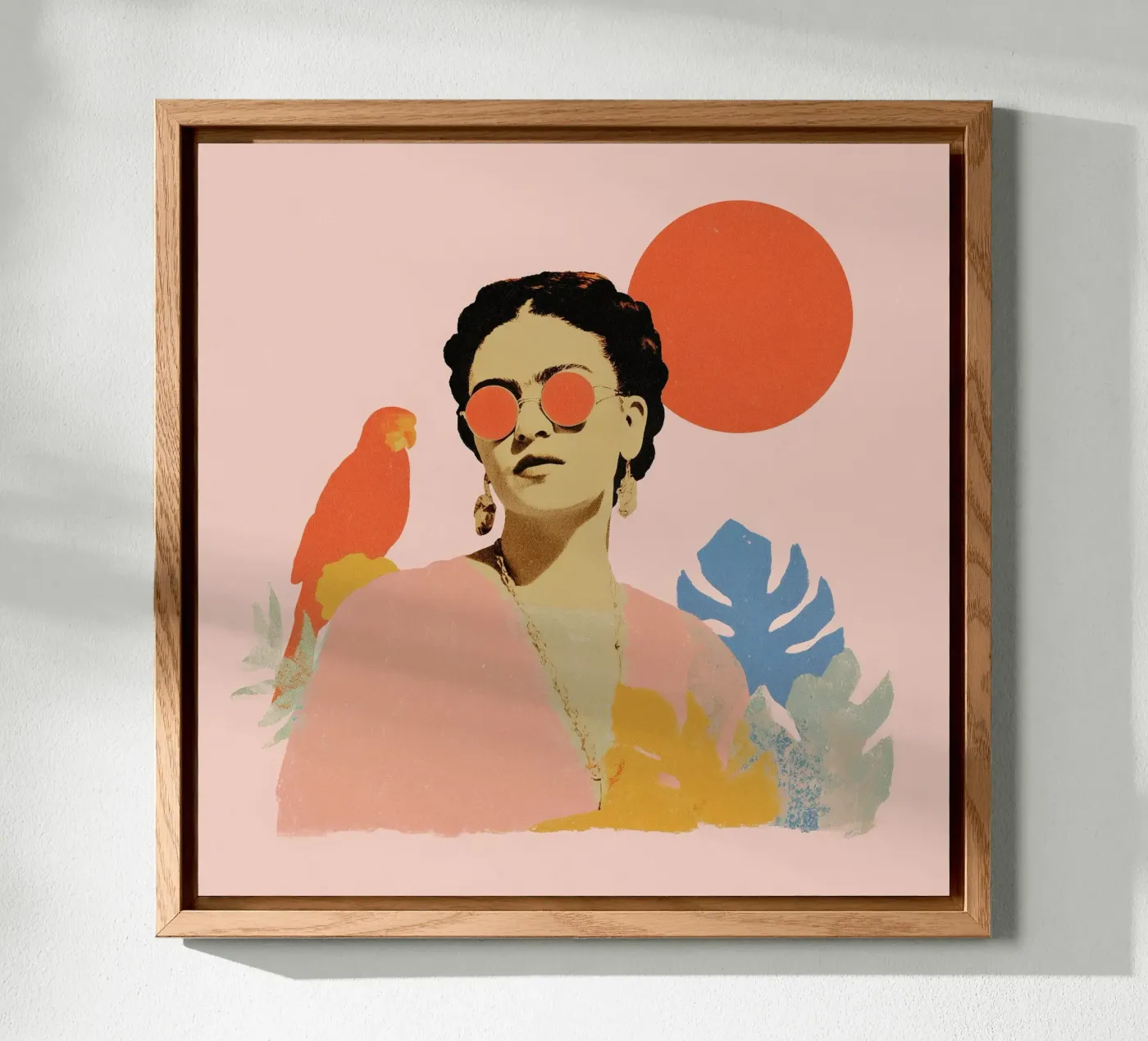 Frida Kahlo in den Tropen – Ein modernes Porträt Alu-Dibond von Studio Remiér