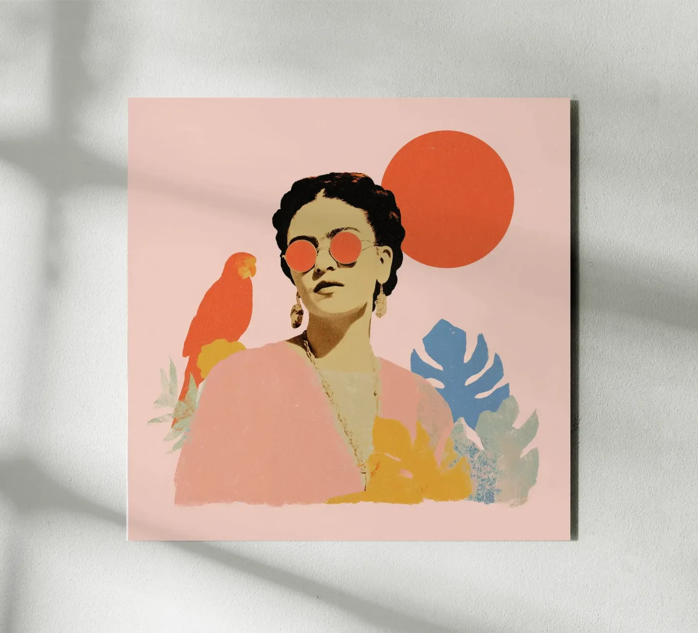 Frida Kahlo in den Tropen – Ein modernes Porträt Alu-Dibond von Studio Remiér