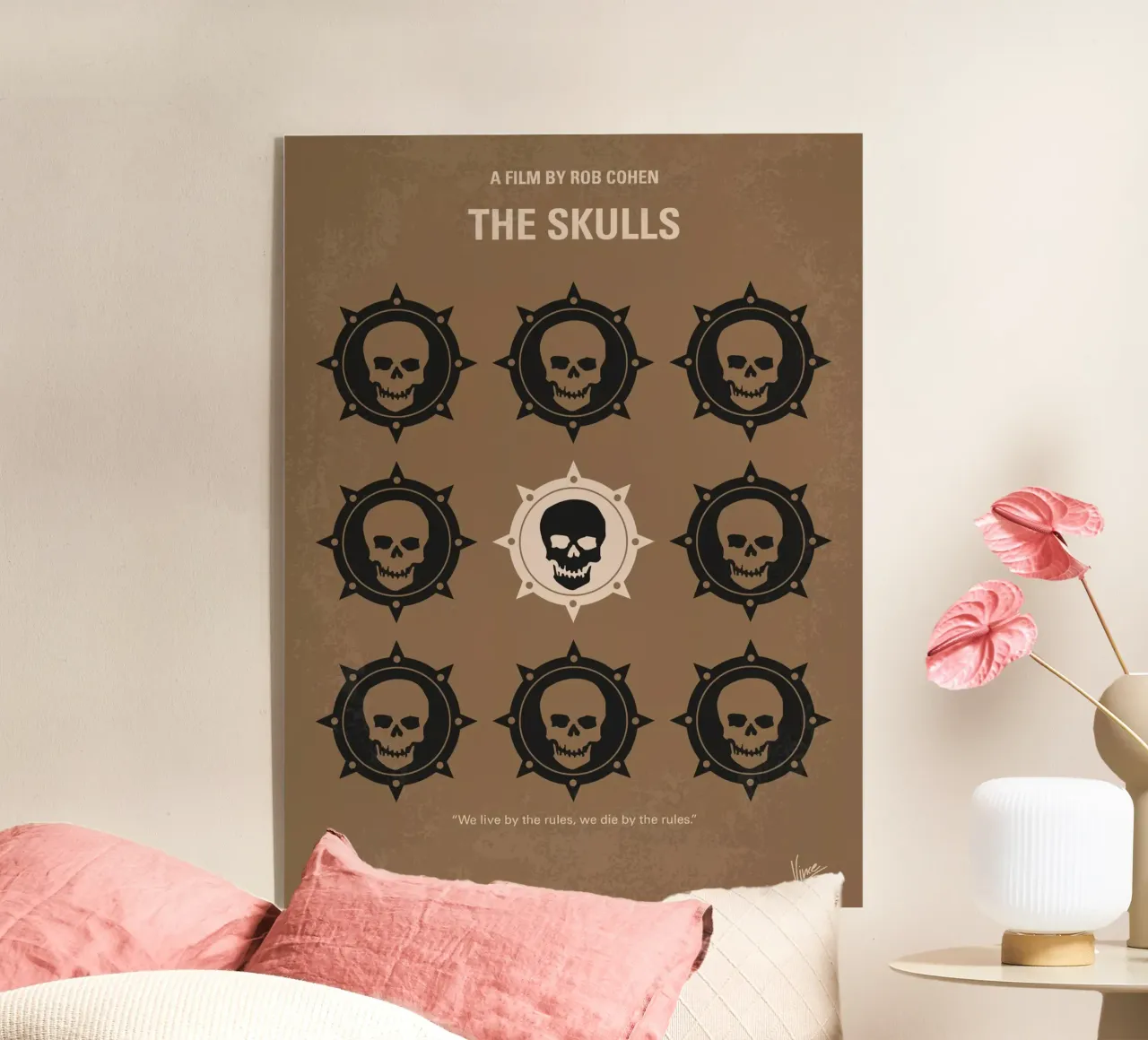 No662 My The Skulls minimal movie poster plexiglass da Chungkong