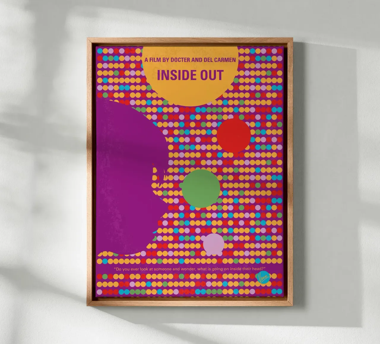 No664 My Inside Out minimal movie poster tela con Cornice a cassetta da Chungkong