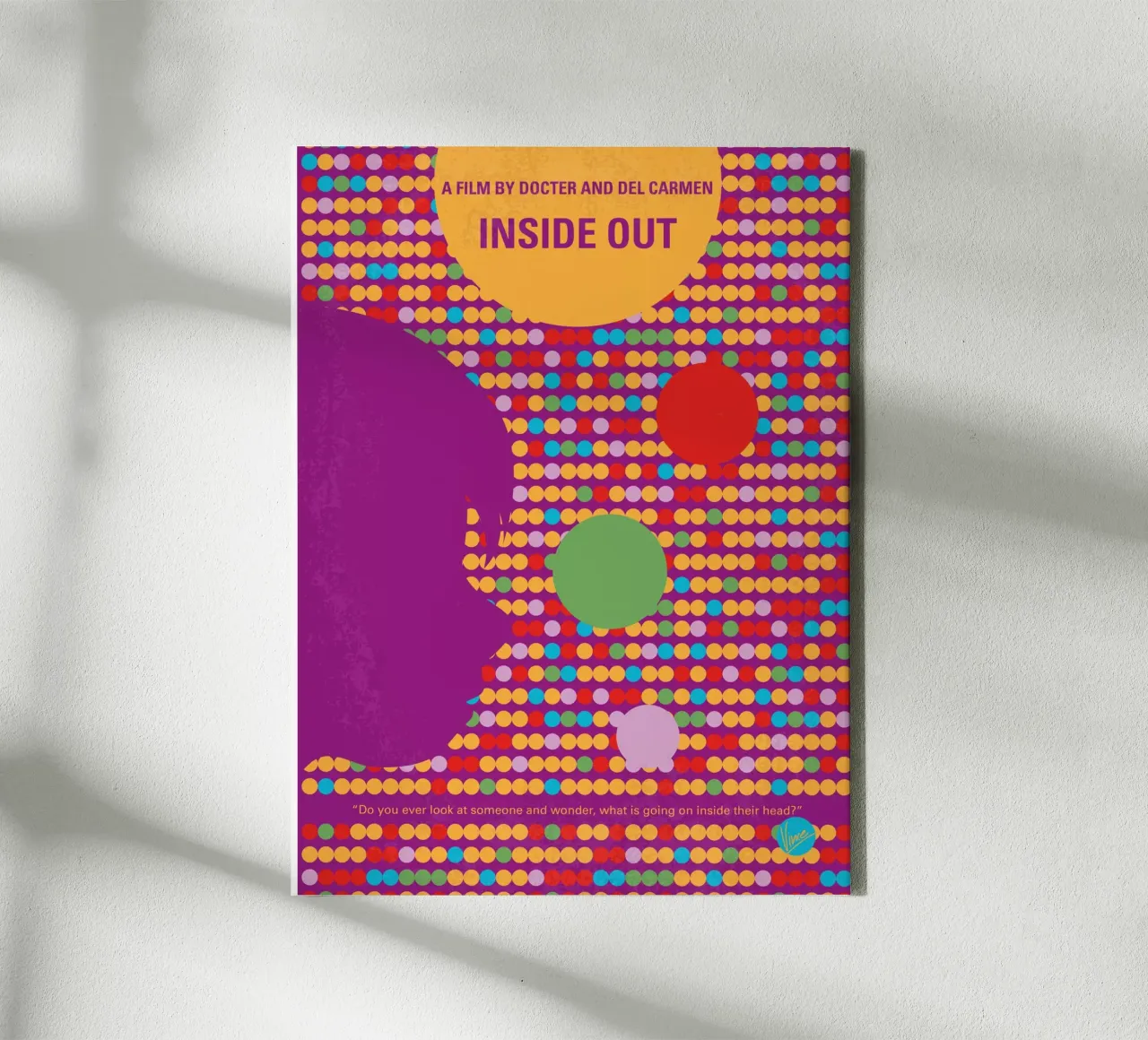 No664 My Inside Out minimal movie poster tela con Cornice a cassetta da Chungkong