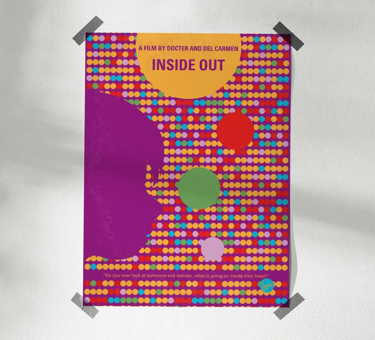No664 My Inside Out minimal movie poster poster da Chungkong
