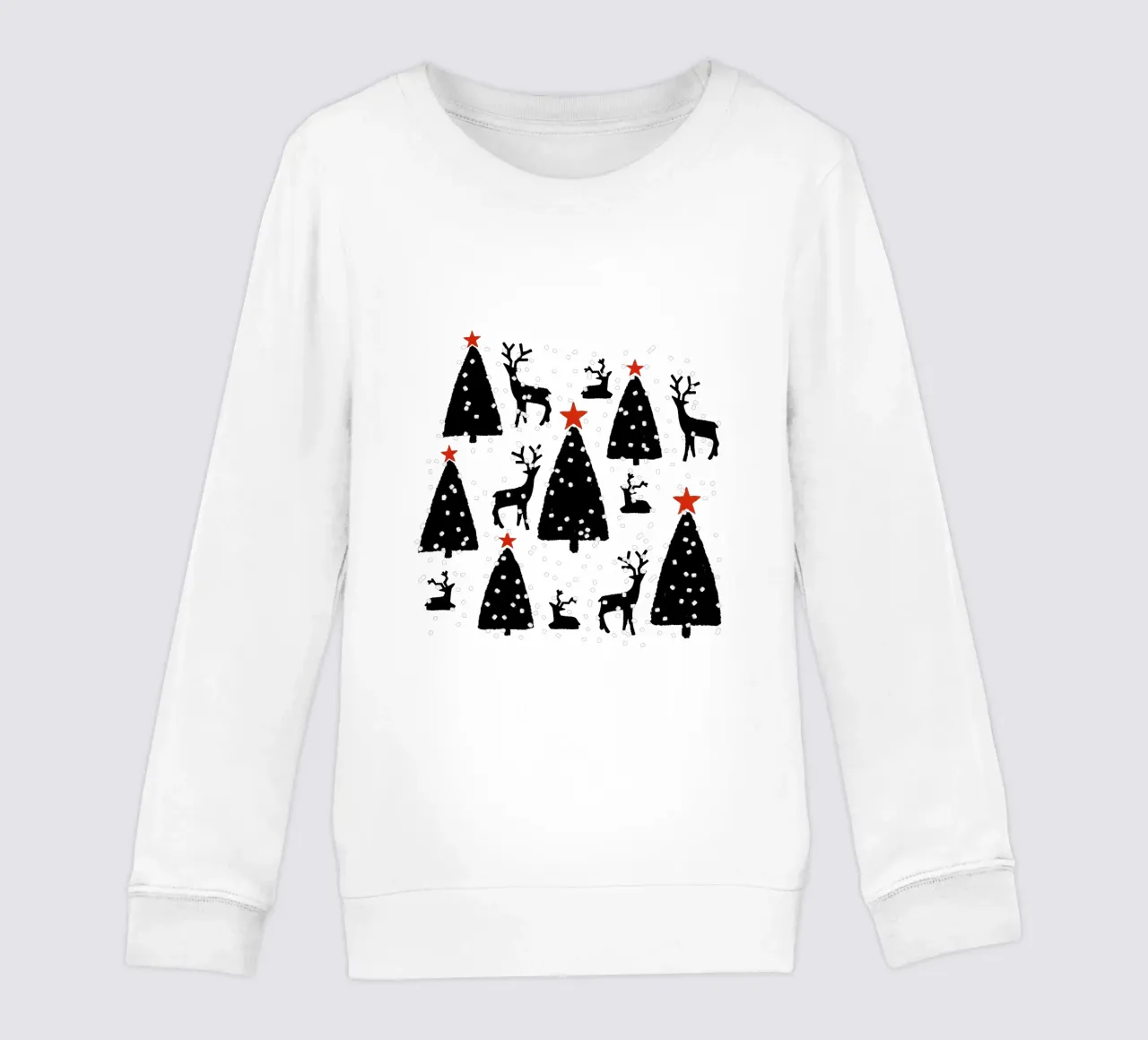 Christmas Trees & Reindeer felpa bambino da sabidussi