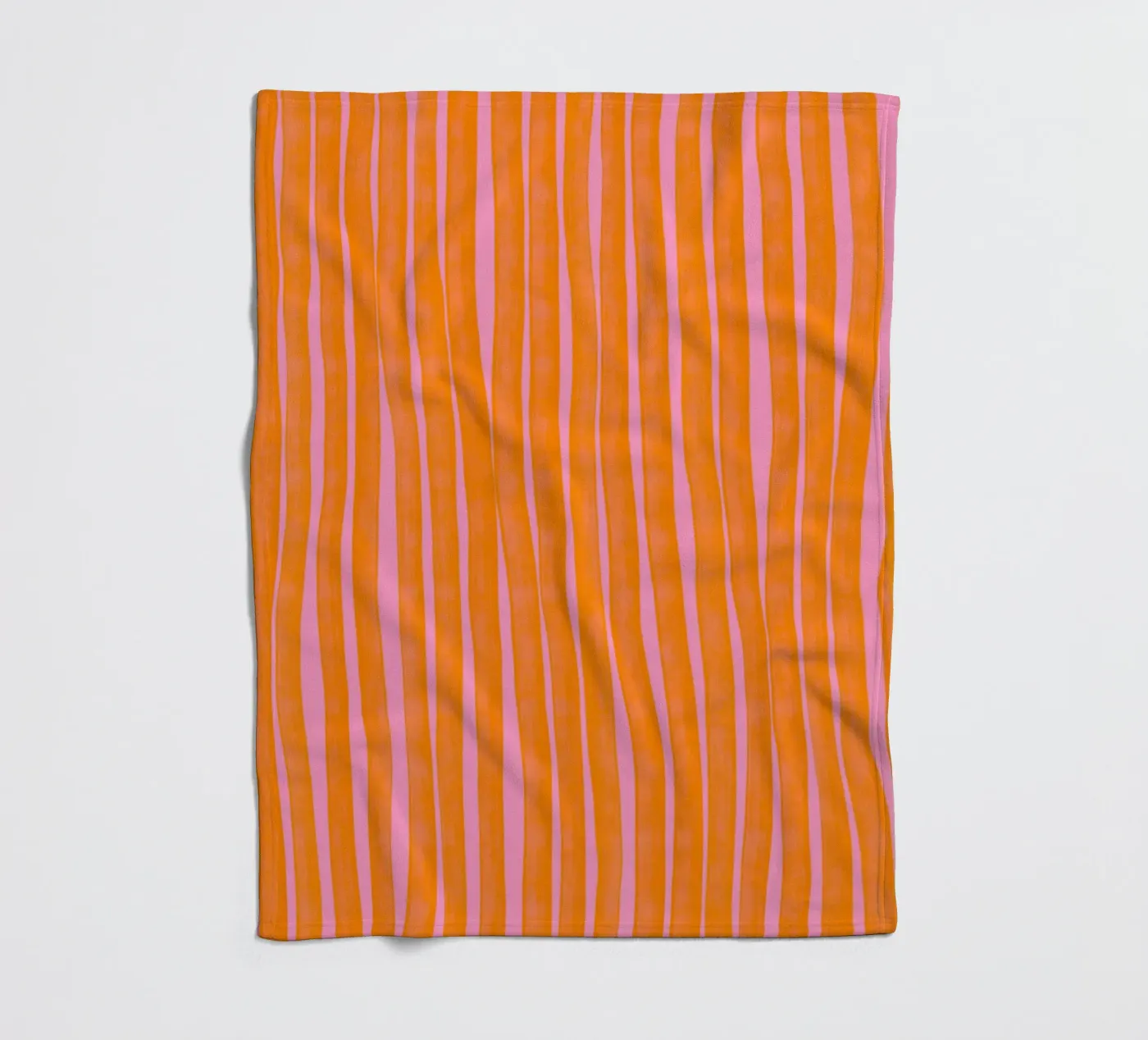 Orange Stripes Pattern fleecedeken van treechild