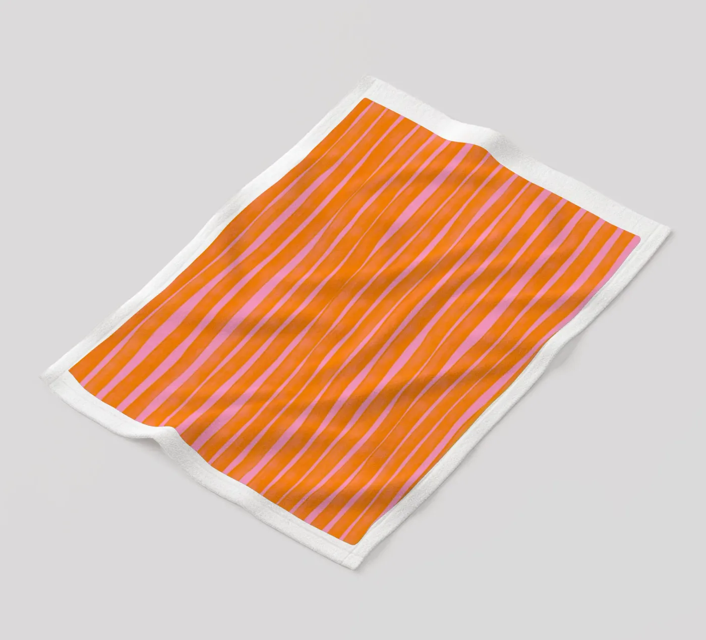 Orange Stripes Pattern fleecedeken van treechild