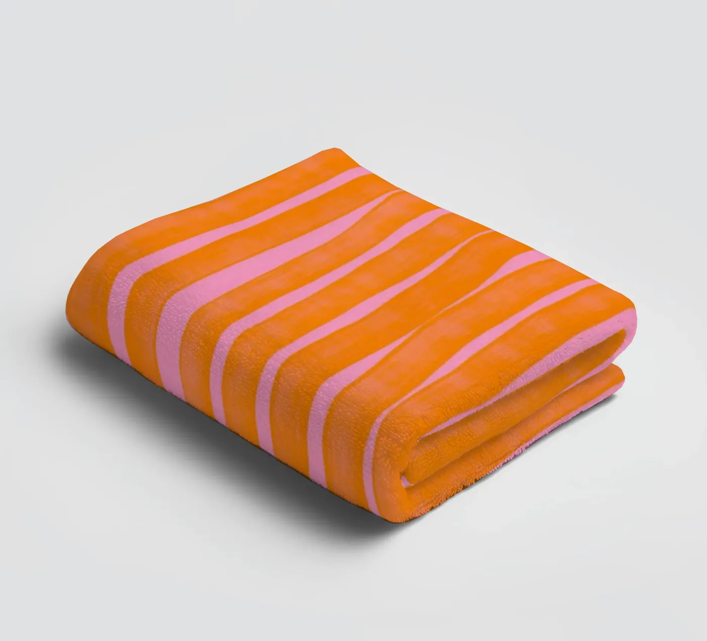 Orange Stripes Pattern badhanddoek van treechild
