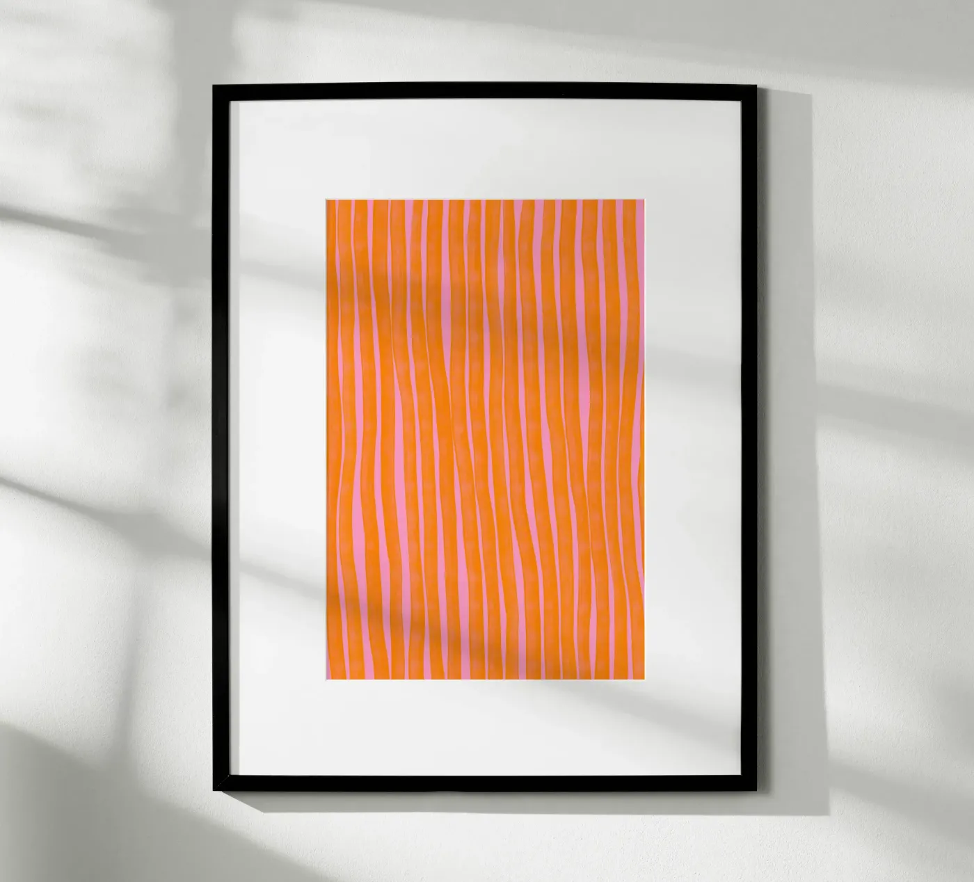 Orange Stripes Pattern poster van treechild