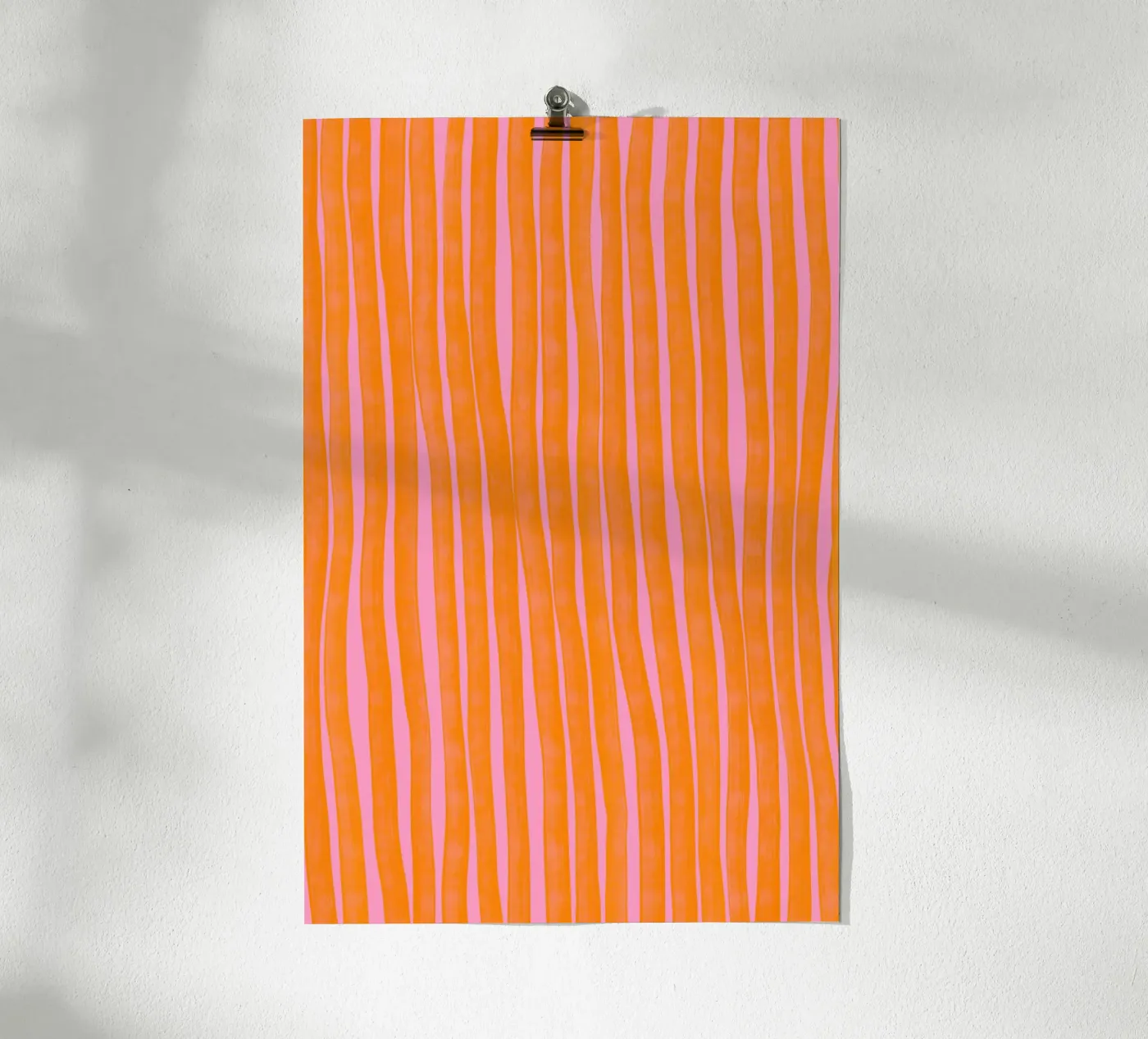 Orange Stripes Pattern poster van treechild
